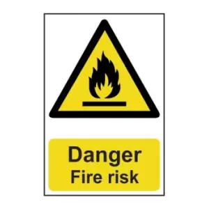 Spectrum Industrial Danger Fire Risk - PVC (200 x 300mm)