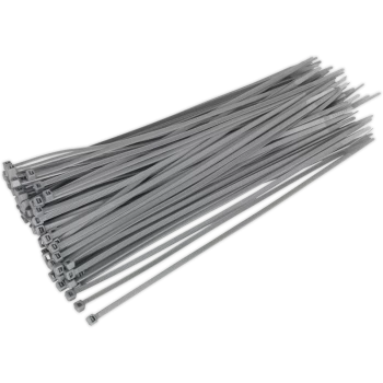 Sealey Cable Ties Silver Pack of 100 300mm 4.8mm