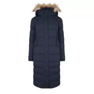 Superdry Longline Padded Puffer Coat - Blue