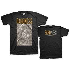Baroness - Gold & Grey Unisex Large T-Shirt - Black