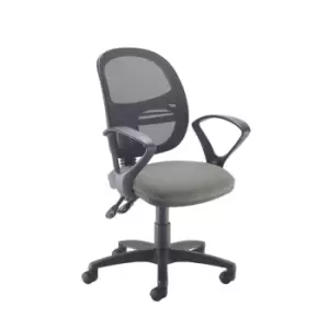 Dams MTO Jota Mesh Medium Back Operators Chair with Fixed Arms - Tarot Purple