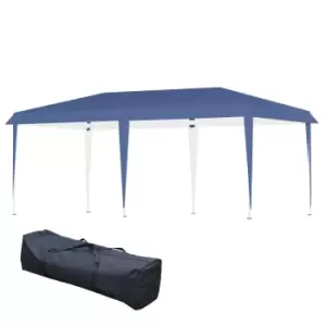 Outsunny 6 X 3M Pop Up Gazebo Patio Party Event Heavy Duty Canopy - Blue