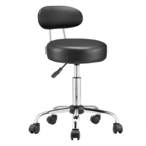 Swivel Stool Chair with Backrest 360° Rotatable Black