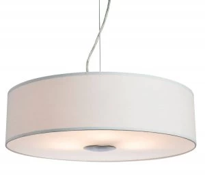 3 Light Round Ceiling Pendant Cream, E27