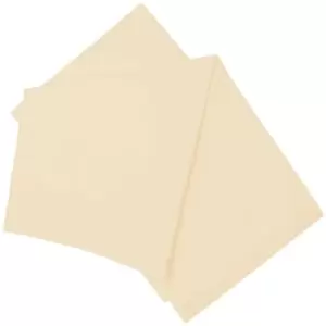 Belledorm Brushed Cotton Flat Sheet (Kingsize) (Cream) - Cream