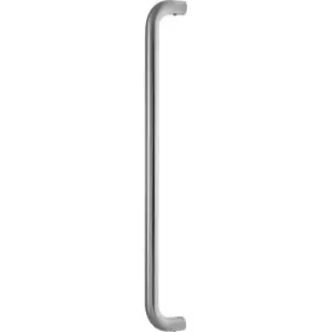 Eclipse D Shape Pull Handle Satin 425x19mm in Silver Stainless Steel