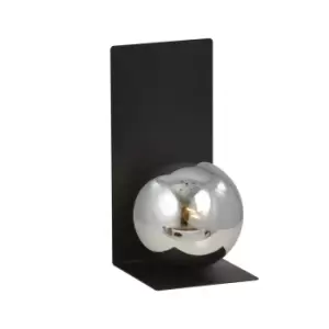 Emibig Form Black Globe Rectangle Wall Lamp with Graphite Glass Shades, 1x E14