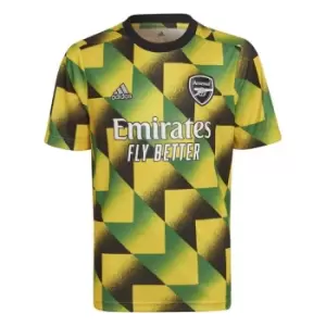 adidas Arsenal Pre Match Shirt 2022 2023 Juniors - Yellow