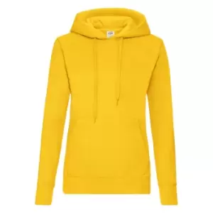 Fruit Of The Loom Ladies Lady Fit Hooded Sweatshirt / Hoodie (L) (Sunflower)