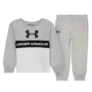 Under Armour Armour Pieced Branded Logo Hoodie Set Baby Boys - Grey