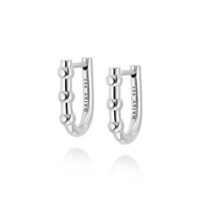 Daisy London 925 Sterling Silver Treasures Bobble Huggie Earrings Sterling Silver