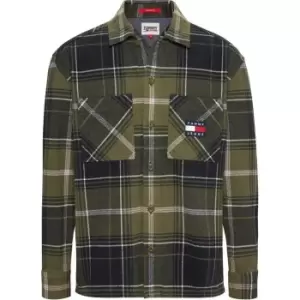 Tommy Jeans Tjm Brushed Check Overshirt - Green