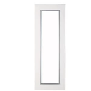 IT Kitchens Santini Gloss White Slab Glazed bridging door Pan drawer front W1000mm