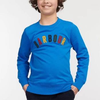 Barbour Boys' Oliver Crew Neck Sweatshirt - Frost Blue - XL (12-13 Years)