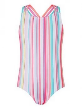 Monsoon Girls S.E.W. Sameria Stripe Swimsuit - Multi, Size Age: 12-13 Years, Women