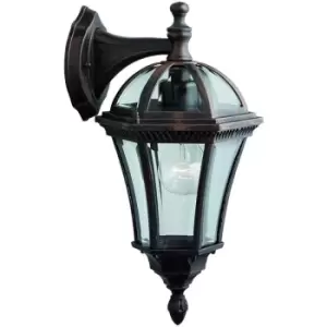 Searchlight Capri - 1 Light Outdoor Garden Wall Lantern Rusty Brown IP44, E27