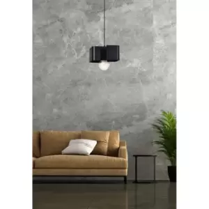 Koma Black Slim Pendant Ceiling Light 1x E27