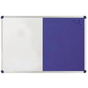 Nobo Elipse Combination Board Magnetic Dry WipeBlue Felt