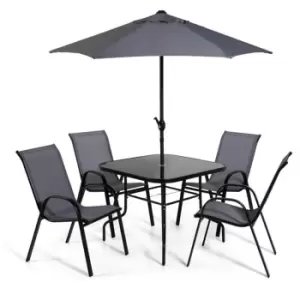 Outdoor Living Lancaster 4 Seat Dining Set including Parasol