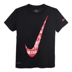 Nike Text Swoosh T-Shirt Infant Boys - Black