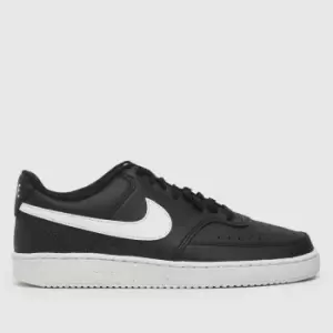 Nike Court Vision Trainers In Black & White