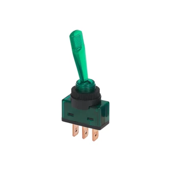 Maplin SPST Illuminated Toggle Switch - Green