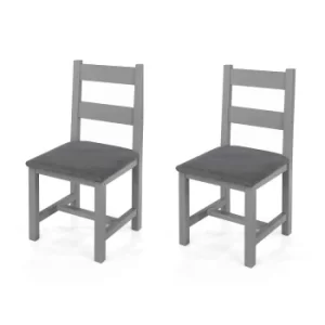 Perth Dining Chair Twin Pack, Grey