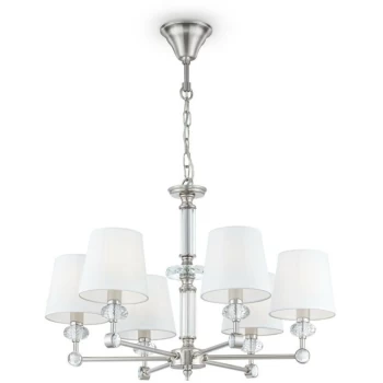 Maytoni Lighting - Maytoni Classic - Riverside Classic Riverside 6 Light Chrome Chandelier with Shades