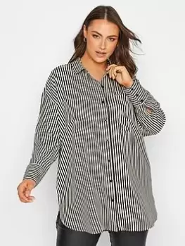 Yours Oversized Boyfriend Shirt - Natural, Size 20, Women