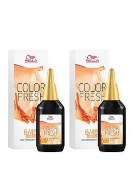 Wella Wella Professionals Color Fresh Semi-Permanent Colour Dark Red Mahogany Blonde 75ml Duo Pack