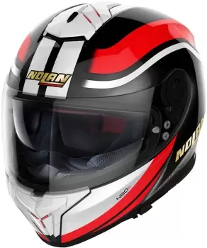 Nolan N80-8 50TH Anniversary N-Com Helmet, black-white-red, Size XS, black-white-red, Size XS