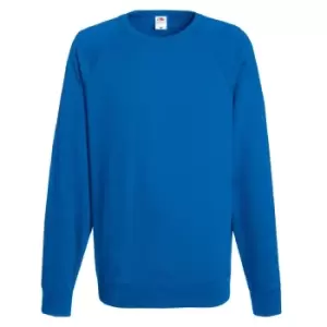 Fruit Of The Loom Mens Lightweight Raglan Sweatshirt (240 GSM) (S) (Royal)