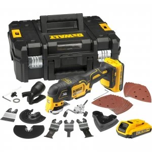 DEWALT DCS355 18v XR Cordless Oscillating Multi Tool 2 x 2ah Li-ion Charger Case & Accessories