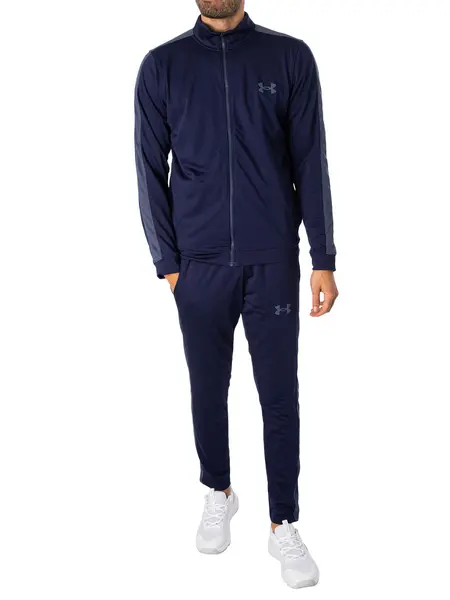 Under Armour Mens Training Knit Tracksuit - Navy/grey, Navy, Size L, Men