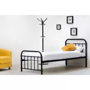 Henley Black Victorian Style Metal Single Bed Frame 3ft - Black