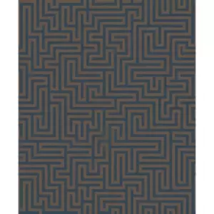 Holden Wallpaper Labyrinth Navy 65590 Full Roll