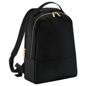 Bagbase Womens/Ladies Boutique Leather-Look PU Backpack (One Size) (Black)