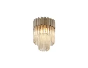 Ceiling Round 3 Light E14, Polished Nickel, Clear Glass