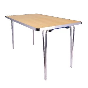 Jemini Aluminium Folding Table Rectangular Beech W1220xD685xH698mm KF7