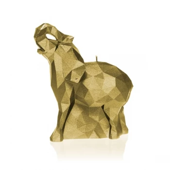 Classic Gold Medium Elephant Candle