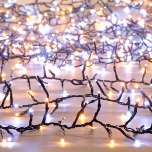 Festive Indoor & Outdoor Multifunction Cluster Lights 1000 White & Warm White LEDs