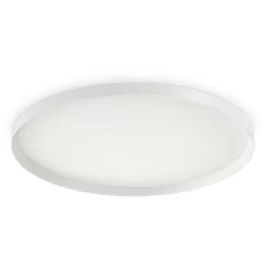 Ideal Lux Decorative Round Simple Flush White, 4000K