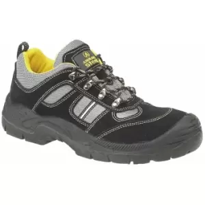 Amblers Unisex Steel FS111 Safety Trainer S1-P / Mens Womens Shoes (3 UK) (Black) - Black