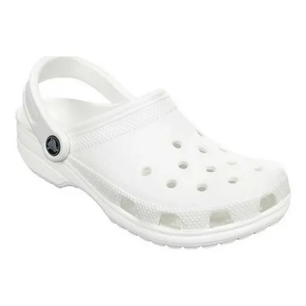 Crocs Mens Womens Classic Clog Vegan Work Shoes Sandals - UK M3-W4 / EU 36-37 / US M4-W6 White female GDE2649WHT3