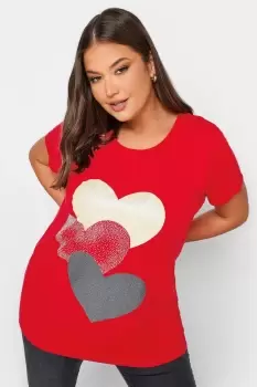 Heart Print T-Shirt