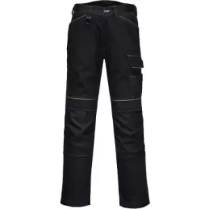 Portwest Mens PW3 Work Trousers (46R) (Black) - Black