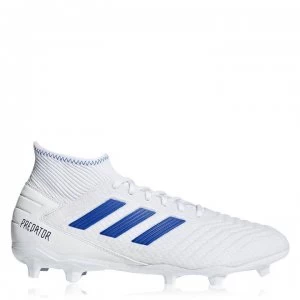 adidas Predator 19.3 Firm Ground Football Boots - White/BoldBlue