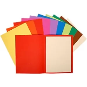 Exacompta Recycled Square Cut Folders 160001E A4 Assorted 220gsm Board Pack of 500