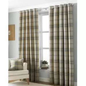 Riva Paoletti Aviemore Ringtop Eyelet Curtains (117 x 183 cm) (Ochre Yellow) - Ochre Yellow