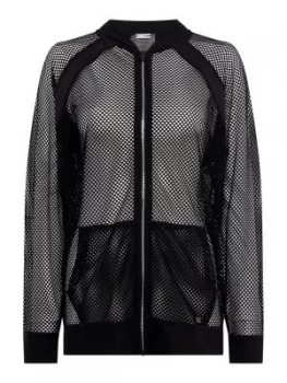 DKNY Full zip mesh jacket Black